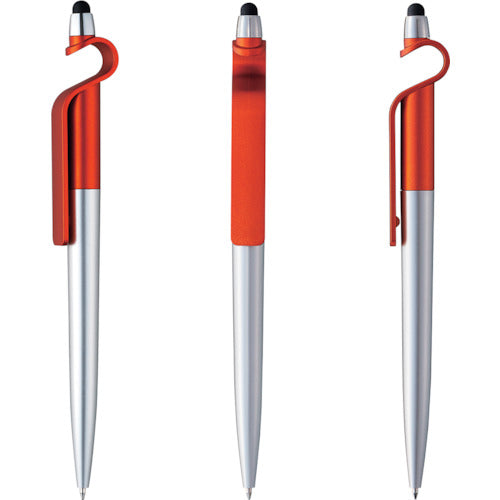 sedia 스마트 폰 스탠드 + 터치 펜 + 볼펜 수마테 테펜 오렌지 LA-6688-51 1 개