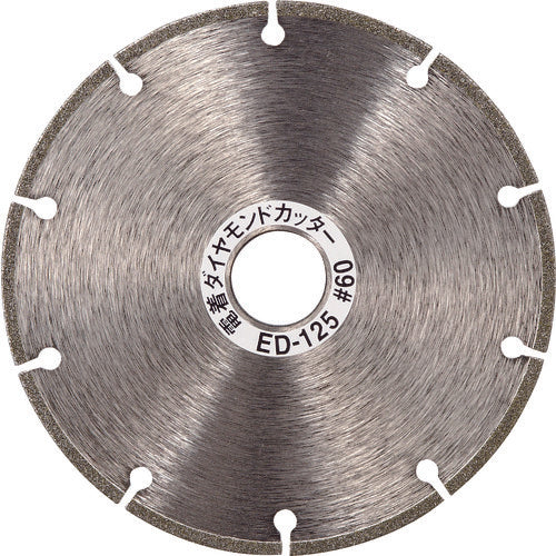 ＴＲＵＳＣＯ　電着ダイヤモンドカッター　乾式用　１２５Ｘ１．６Ｘ２２　ED-125　1 枚