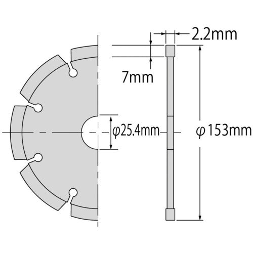 EBI Diamond Cutter Cutting King (Dry Type) Segment Type 152mm SA150 1 piece
