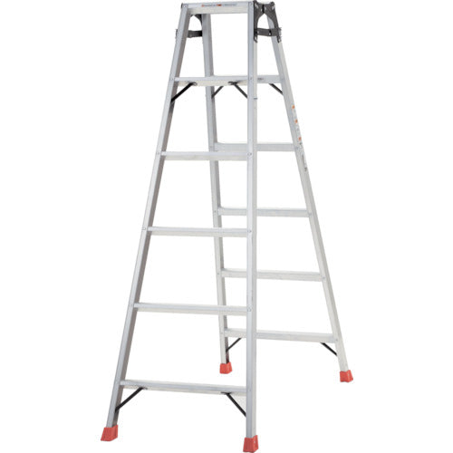 TRUSCO ladder/stepladder with aluminum alloy leg covers, height 1.69m TPRK-180 1 unit