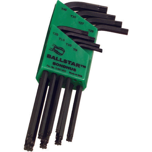 BONDHUS 볼 포인트 토크스[[R]] 볼스타 L-렌치 세트 8개 세트(T9-T40) LTX8 1 S