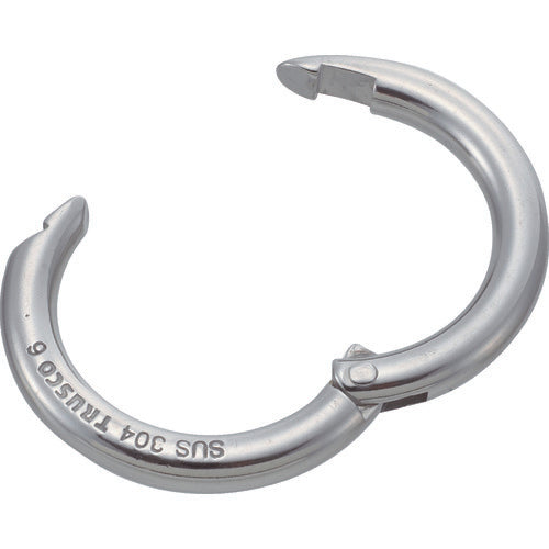 ＴＲＵＳＣＯ　チェーンキャッチ　ステンレス製　線径Φ６×長さ３０ｍｍ　（２個入）　TCK-6　1 袋