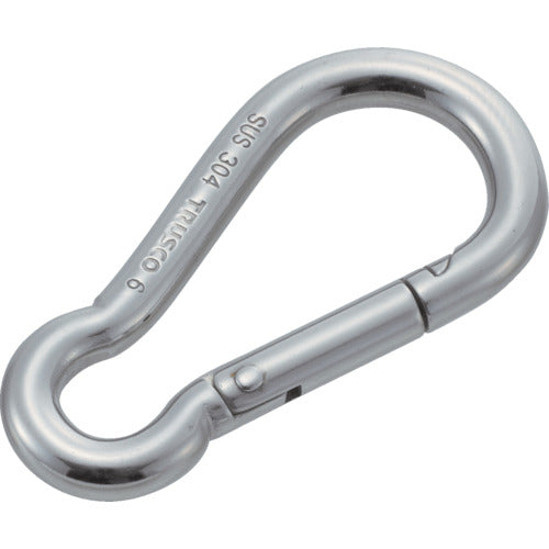 TRUSCO Stainless Steel Snap Hook Type B, Wire Diameter Φ8 x Opening 11mm (1 piece) TSF-8B 1 bag