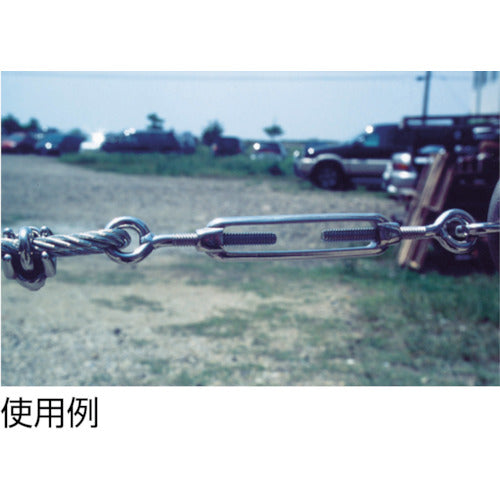 ＴＲＵＳＣＯ　ステンレス製　枠式ターンバックル　フック＆フックタイプ　ねじ径Ｍ３　（２個入）　TTB-3H　1 袋