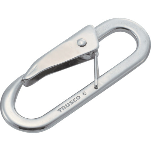 ＴＲＵＳＣＯ　スナップフック　ステンレス製　Ｃ型　線径Φ７×開口１１ｍｍ　（２個入）　TSF-6C　1 袋