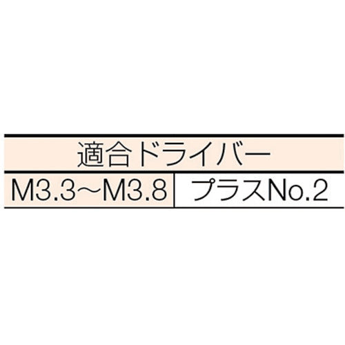 ＴＲＵＳＣＯ　軸細コーススレッドスクリュー　ステンレス　Ｍ３．３Ｘ５０　３５本入　半ネジ　TKS-S50JH　1 PK