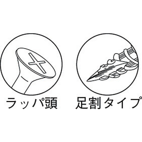 TRUSCO Split Foot Coarse Thread Screw Chromate M4.2 x 65 40 Pieces Half Screw TKS-65AW 1 PK