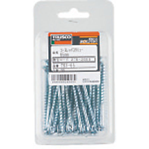 ＴＲＵＳＣＯ　コーススレッドスクリュー　ラッパ頭　ユニクロ　Ｍ３．８Ｘ５１　８０本入　全ネジ　TKS-51　1 PK