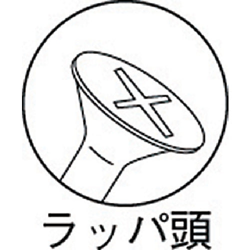 TRUSCO Coarse Thread Screw, Trumpet Head, Stainless Steel, M3.8 x 41, Pack of 50, Full Thread, TKS-S41R, 1 PK