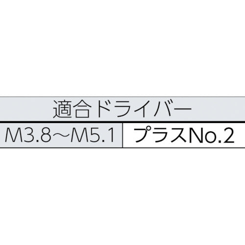 ＴＲＵＳＣＯ　コーススレッドスクリュー　ラッパ頭　ステンレス　Ｍ３．８Ｘ５１　４０本入　全ネジ　TKS-S51R　1 PK