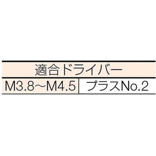 ＴＲＵＳＣＯ　コーススレッドスクリュー　フレキ頭　ユニクロ　Ｍ４．２Ｘ６５　５５本入　半ネジ　TKS-65FR　1 PK