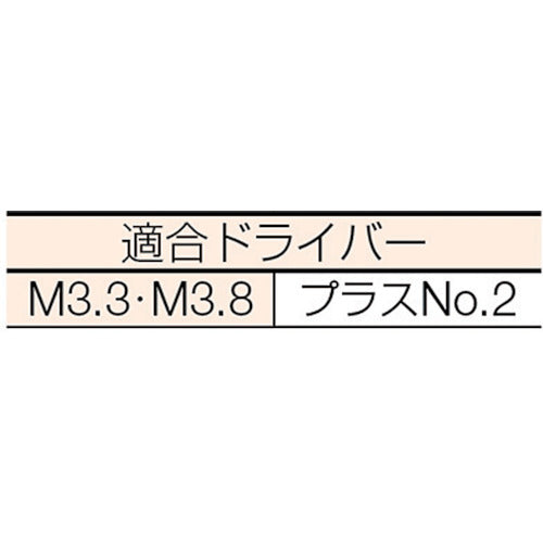 ＴＲＵＳＣＯ　軸細コーススレッドスクリュー　クロメート　Ｍ３．３Ｘ３５　１１５本入　半ネジ　TKS-35JH　1 PK