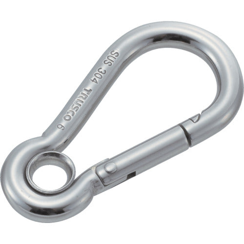 TRUSCO Stainless Steel Snap Hook Type A, Wire Diameter Φ8 x Opening 11mm (1 piece) TSF-8A 1 bag