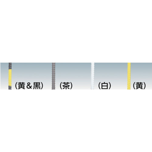 ＴＲＵＳＣＯ　カラー異形ロープ止丸型　黄／黒　TRM-1390I　1 本