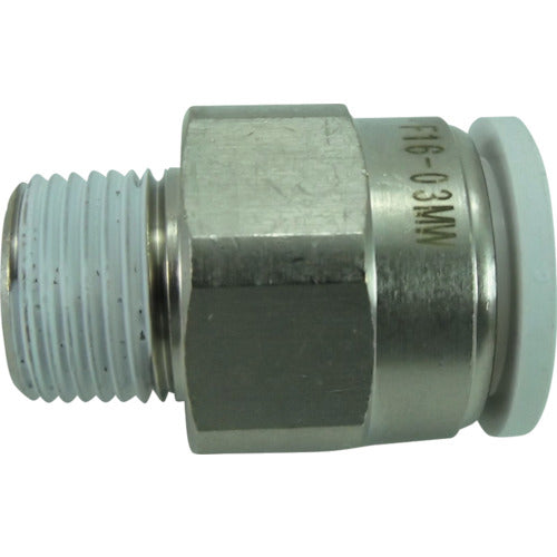 Chiyoda Five Male Connector W (White) 16mm R3/8 F16-03MW 1 pc