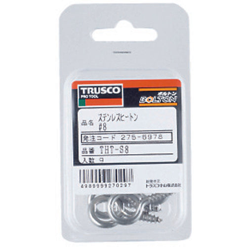 ＴＲＵＳＣＯ　ステンレスヒートン＃００　２２本入　THT-S00　1 PK