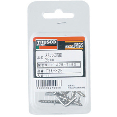 ＴＲＵＳＣＯ　ステンレス洋折釘ＳＵＳ３０４２５ｍｍ１１本入　TYK-S25　1 PK