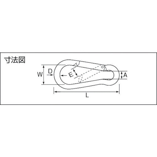 ＴＲＵＳＣＯ　スプリングフック　スチール製　１０Ｘ１００ｍｍ　TSH-10　1 個