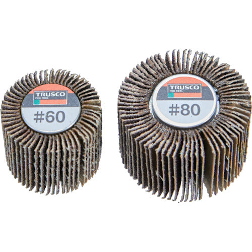 ＴＲＵＳＣＯ　スピンネジ式フラップホイール　外径３０　（５個入）　＃６０　６０＃　SF-3025　1 箱