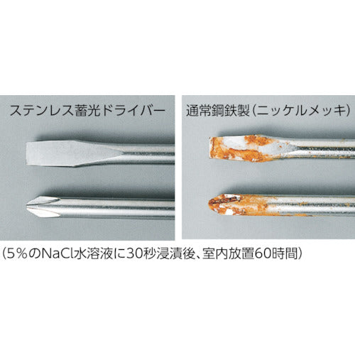 アネックス　ステンレス蓄光ドライバー　−６×１００　1505-6-100　1 本