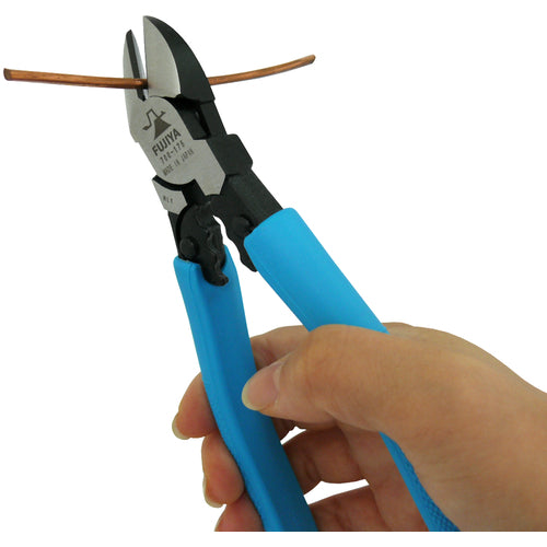 Fujiya High Power Nippers, Elastomer Resin Grip, Crimping Function, 175mm, 700-175, 1 Piece