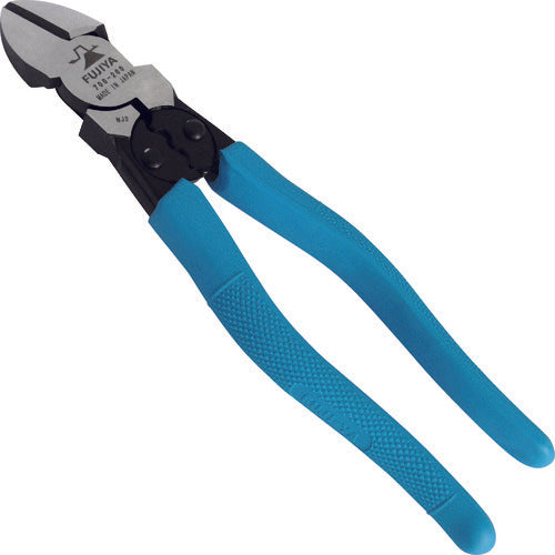 Fujiya High Power Nippers, Elastomer Resin Grip, Crimping Function, 200mm, 700-200, 1 Piece