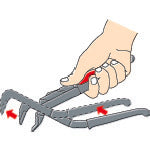 Bahco Water Pump Pliers, Maximum Opening 52mm, Total Length 225mm, 8231, 1 Pair