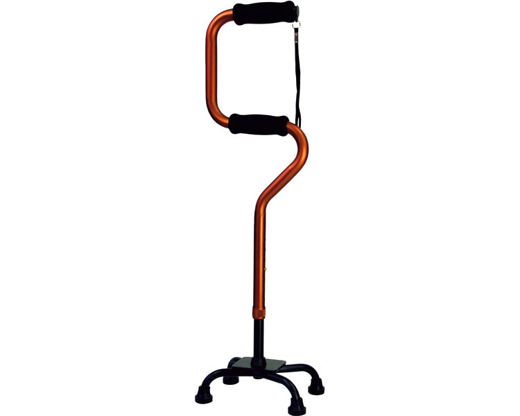 S-shaped quad cane all aluminum four-point type / 72-1 1 piece