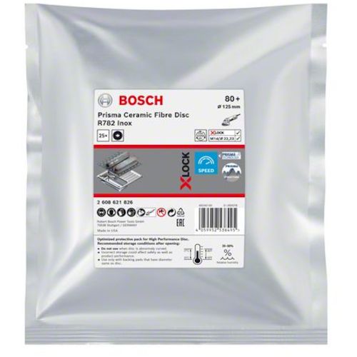 Bosch X-LOCK R782 Disc 125G80 EX 25 pieces 2608621826 1 PK