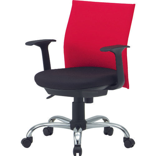 TRUSCO 【매진 폐번】 로우 백 오피스 의자 팔꿈치 첨부 레드 레드 TOFC203BA 1 다리