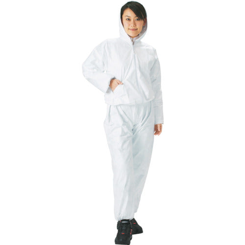 TRUSCO Tyvek Workwear, Hooded Two-Piece, M, DPM-501, 1 Unit