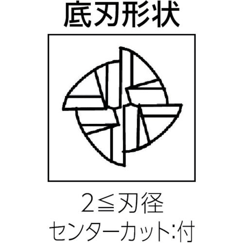ユニオンツール　超硬エンドミル　スクエア　φ５×刃長１３　C-CES4050　1 本