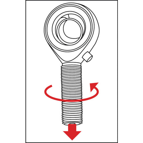 TRUSCO Rod End Oil-Refillable Male Thread 5mm (2 Pieces) POSL5 1 Box