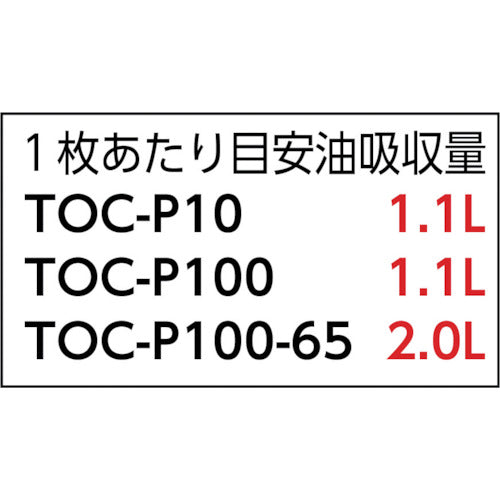ＴＲＵＳＣＯ　オイル吸収ＰＰシート　５００Ｘ５００ｍｍ　１００枚入　TOC-P100　1 箱
