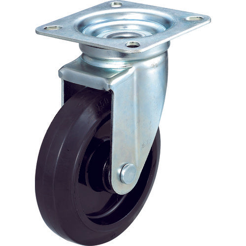 TRUSCO Pressed Nylon Wheel Rubber Caster, Swivel, Φ100, TYNRJ-100, 1 pc