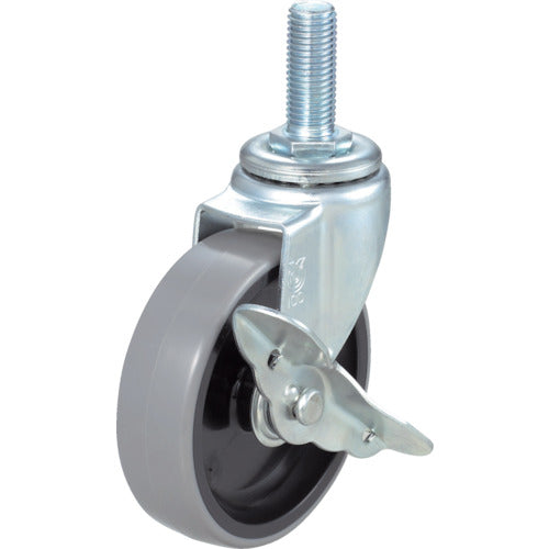 TRUSCO 나사식 캐스터 유니버설 스토퍼 부착 Φ75 TYST-75NUS 1개