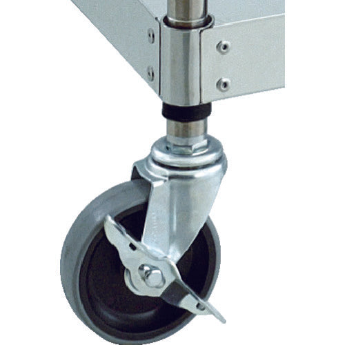 TRUSCO 나사식 캐스터 유니버설 스토퍼 부착 Φ75 TYST-75NUS 1개