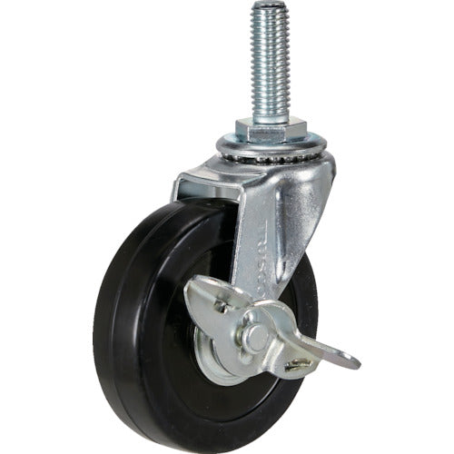 TRUSCO 나사식 캐스터 유니트 스토퍼 부착 Φ75 롱 나사 타입 TYLT-75RHS 1개