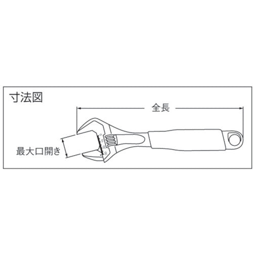 バーコ　大口モンキーレンチ　１７０ｍｍ　9029　1 丁