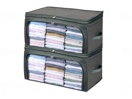 アルファックス伸びて増量竹炭収納ｹｰｽ ﾚｷﾞｭﾗｰ ｸﾞﾚｰ