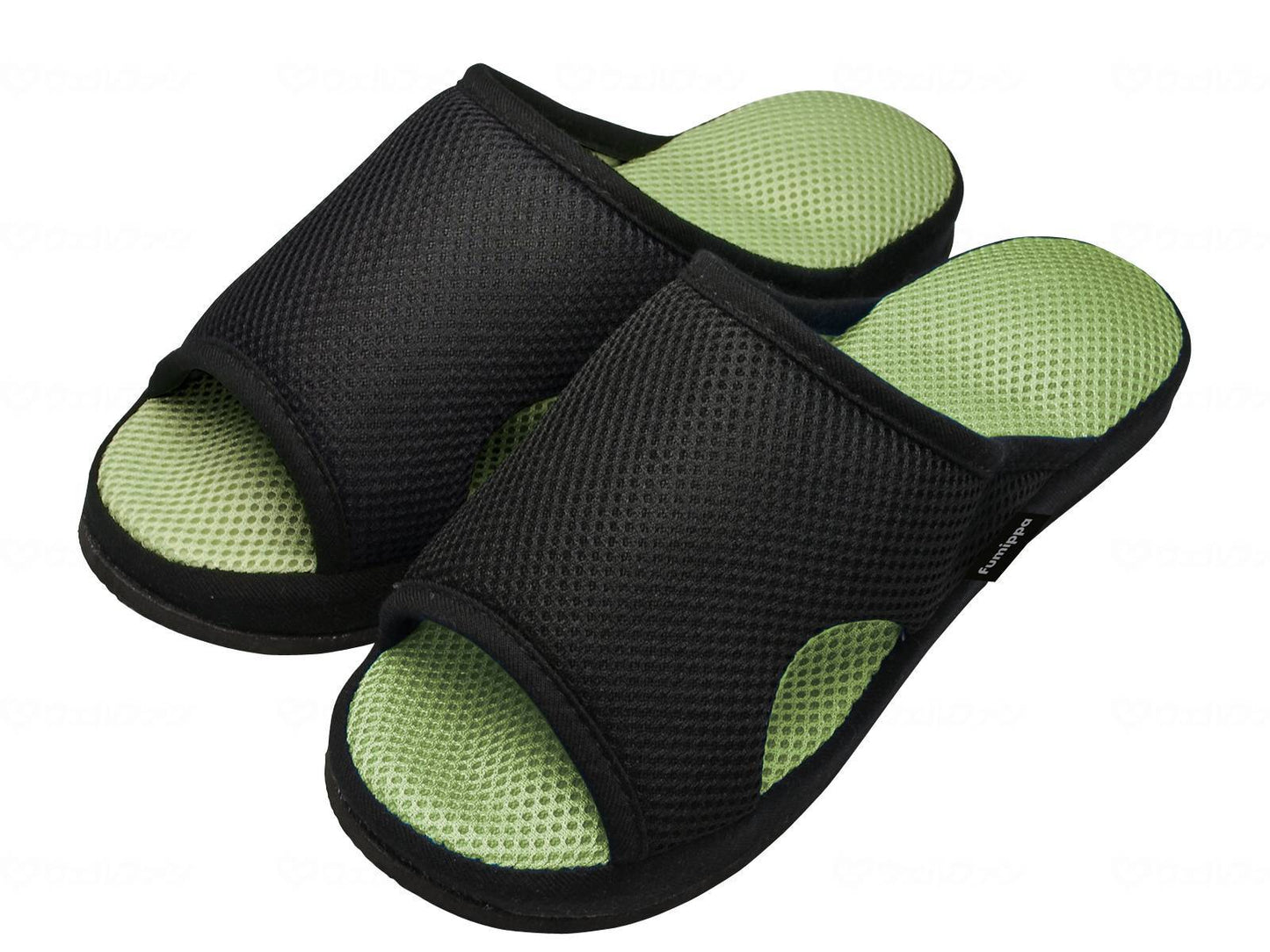 アルファックス健康ﾙｰﾑｻﾝﾀﾞﾙ ｶﾞﾁ押し ﾒﾝｽﾞふみっぱ ｸﾞﾘｰﾝ 25-27cm