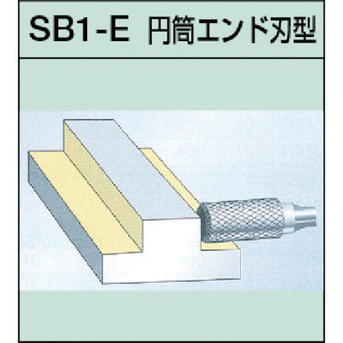 スーパー　スーパー超硬バー　オール超硬　円筒エンド刃型（ダブルカット）刃径：３．０ｍｍ　刃長：１４．０ｍｍ　軸径：３．０ｍｍ　SB1A01E　1 本