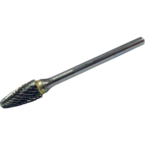 スーパー　スーパー超硬バー　ロー付タイプ　砲弾型（ダブルカット）刃径：６．３ｍｍ　刃長：１２．７ｍｍ　軸径：３．０ｍｍ　SB3B06　1 本