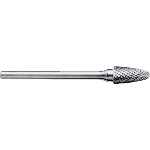 スーパー　スーパー超硬バー　ロー付タイプ　砲弾型（シングルカット）刃径：６．３ｍｍ　刃長：１２．７ｍｍ　軸径：３．０ｍｍ　SB3B06S　1 本