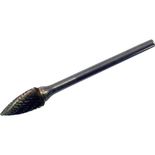 スーパー　スーパー超硬バー　ロー付タイプ　ポイント型（ダブルカット）刃径：６．３ｍｍ　刃長：１２．７ｍｍ　軸径：３．０ｍｍ　SB4B07　1 本
