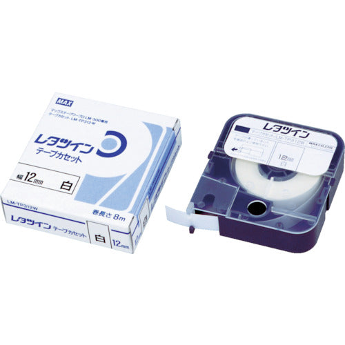 MAX 튜브 마커 레타 트윈 테이프 카세트 12 mm폭 화이트 LM-TP312W 1권