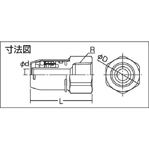 ＴＢＣ　ワンタッチ継手メス　OT10-F　1 個