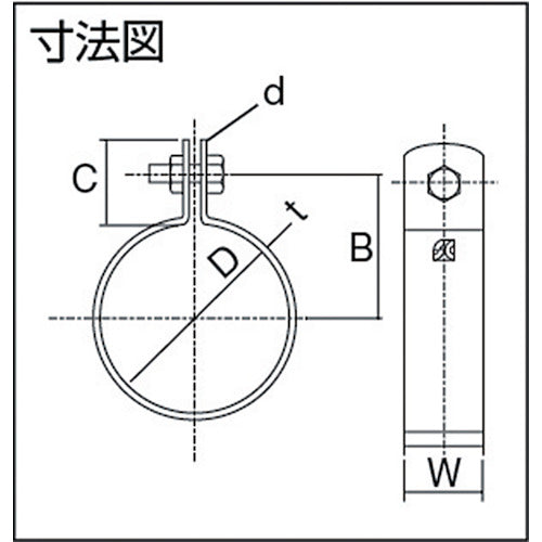 ＴＲＵＳＣＯ　パイプ用支持金具　吊バンド　組式　適用径１５Ａ　TPS-306　1 個