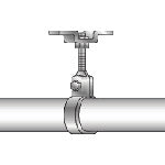 ＴＲＵＳＣＯ　パイプ用支持金具　ねじ込みＴ字脚　Ｗ３／８　TPS-312　1 個