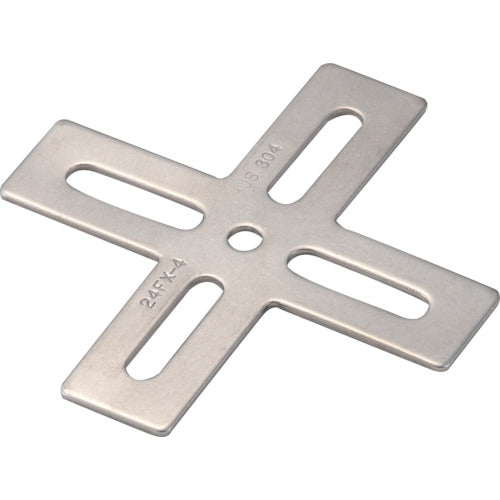 TRUSCO joint fitting 24 type flat stainless steel dimensions 105 x 100 number of holes 5 TK24-FX4S 1 piece